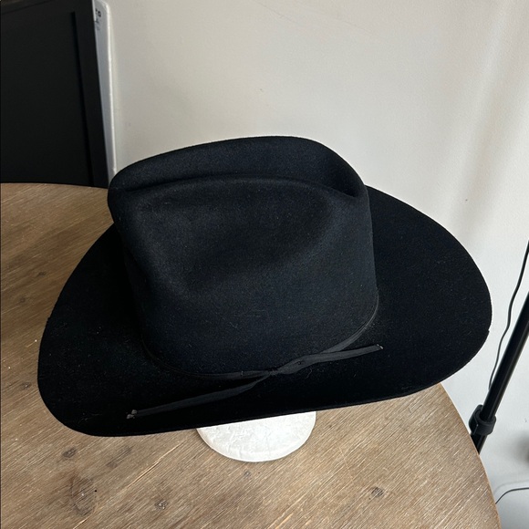 Vintage Miller Stockman 5X Quality Black Felt Cattleman Western Cowboy Hat - Picture 3 of 14